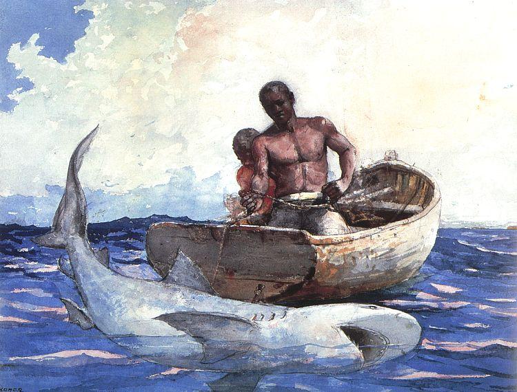 Winslow Homer Shark Fishing Spain oil painting art